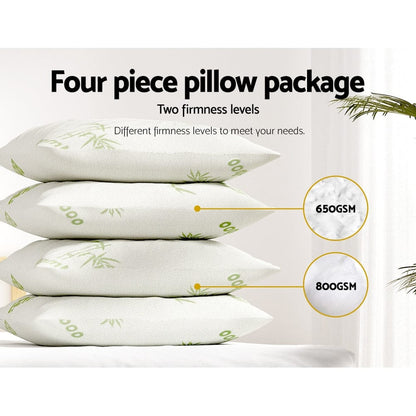 Giselle Home & Garden > Bedding > Pillows Giselle Bedding 4 Pack Bamboo Pillow Family Hotel
