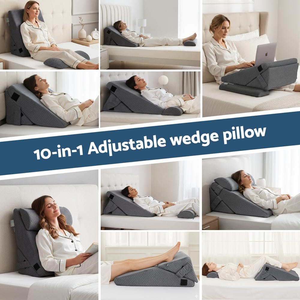 Giselle Home & Garden > Bedding > Pillows Giselle Bedding Adjustable Wedge Pillow Grey