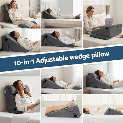 Giselle Home & Garden > Bedding > Pillows Giselle Bedding Adjustable Wedge Pillow Grey