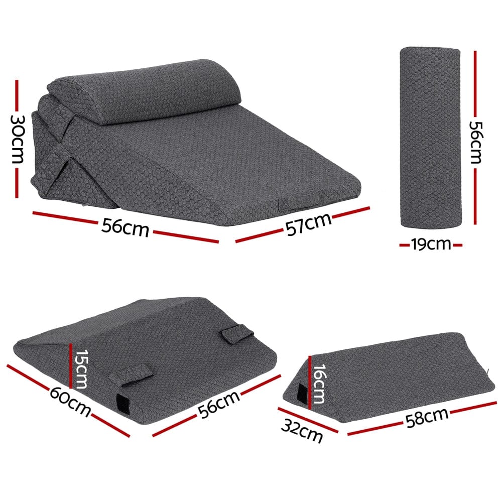 Giselle Home & Garden > Bedding > Pillows Giselle Bedding Adjustable Wedge Pillow Grey