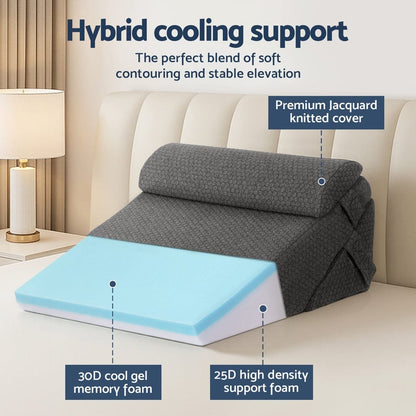 Giselle Home & Garden > Bedding > Pillows Giselle Bedding Adjustable Wedge Pillow Grey