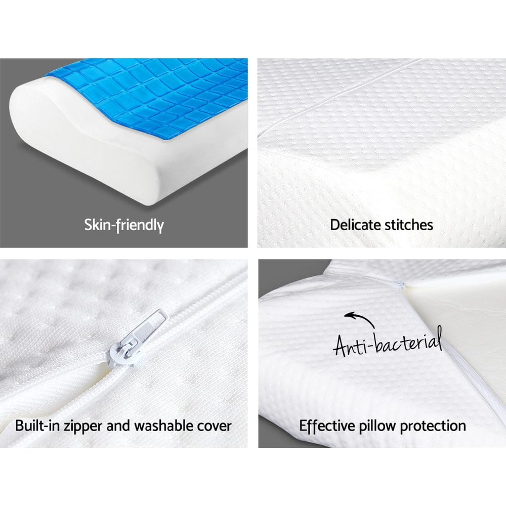 Giselle Home & Garden > Bedding > Pillows Giselle Bedding Contour Pillow Cool Gel Twin Pack