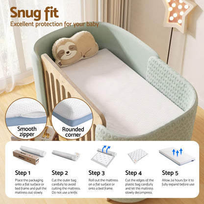 Giselle Home & Garden > Bedding > Pillows Giselle Bedding Cot Mattress, 11cm Thick Baby Mattress with Tencel Cover
