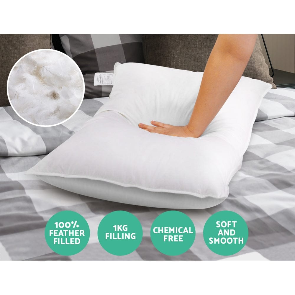 Giselle Home & Garden > Bedding > Pillows Giselle Bedding Duck Feather Down Pillow Twin Pack