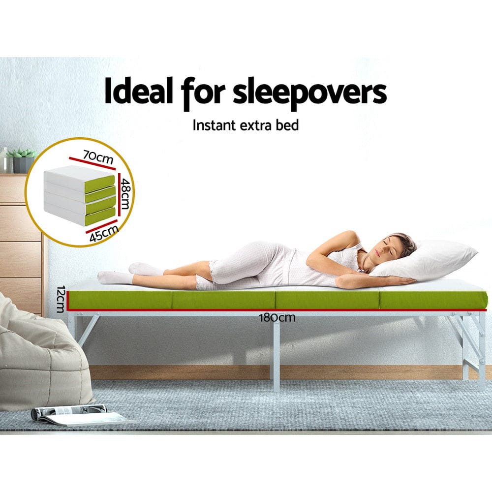 Giselle Home & Garden > Bedding > Pillows Giselle Bedding Foldable Mattress Folding Foam Single Green