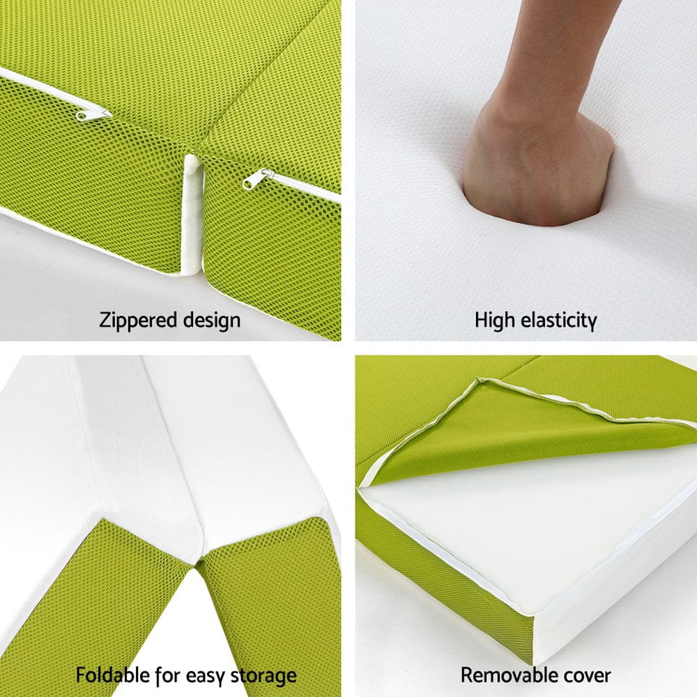 Giselle Home & Garden > Bedding > Pillows Giselle Bedding Foldable Mattress Folding Foam Single Green