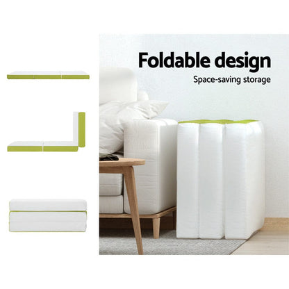 Giselle Home & Garden > Bedding > Pillows Giselle Bedding Foldable Mattress Folding Foam Trifold Green