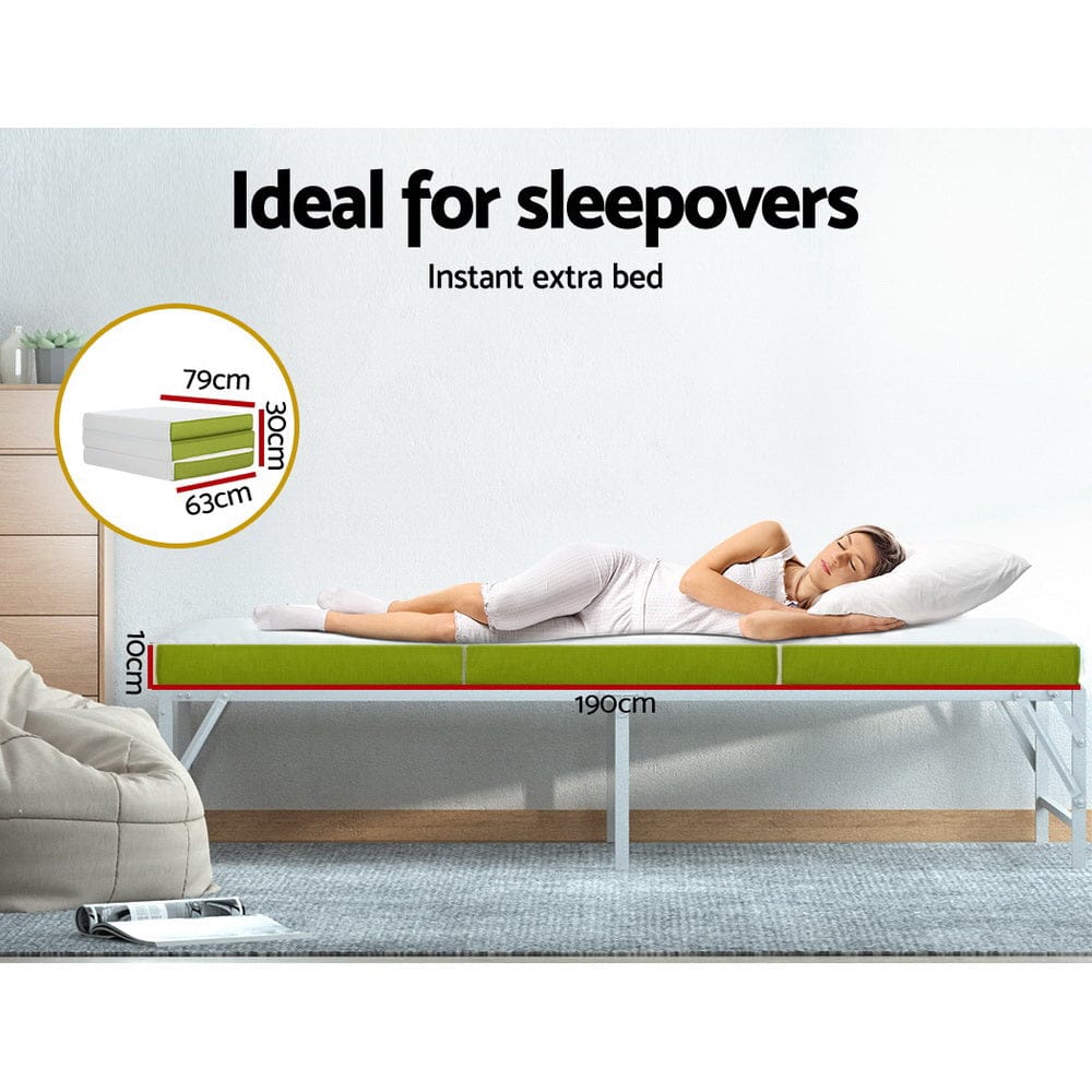 Giselle Home & Garden > Bedding > Pillows Giselle Bedding Foldable Mattress Folding Foam Trifold Green
