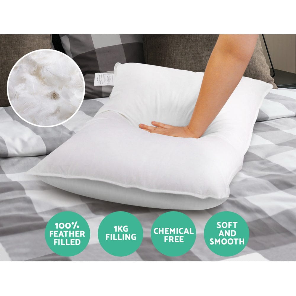 Giselle Home & Garden > Bedding > Pillows Giselle Bedding Goose Feather Down Pillow Twin Pack