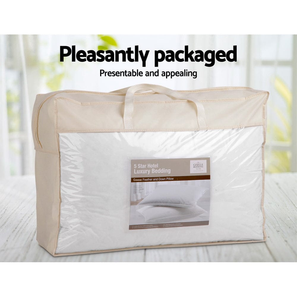 Giselle Home & Garden > Bedding > Pillows Giselle Bedding Goose Feather Down Pillow Twin Pack