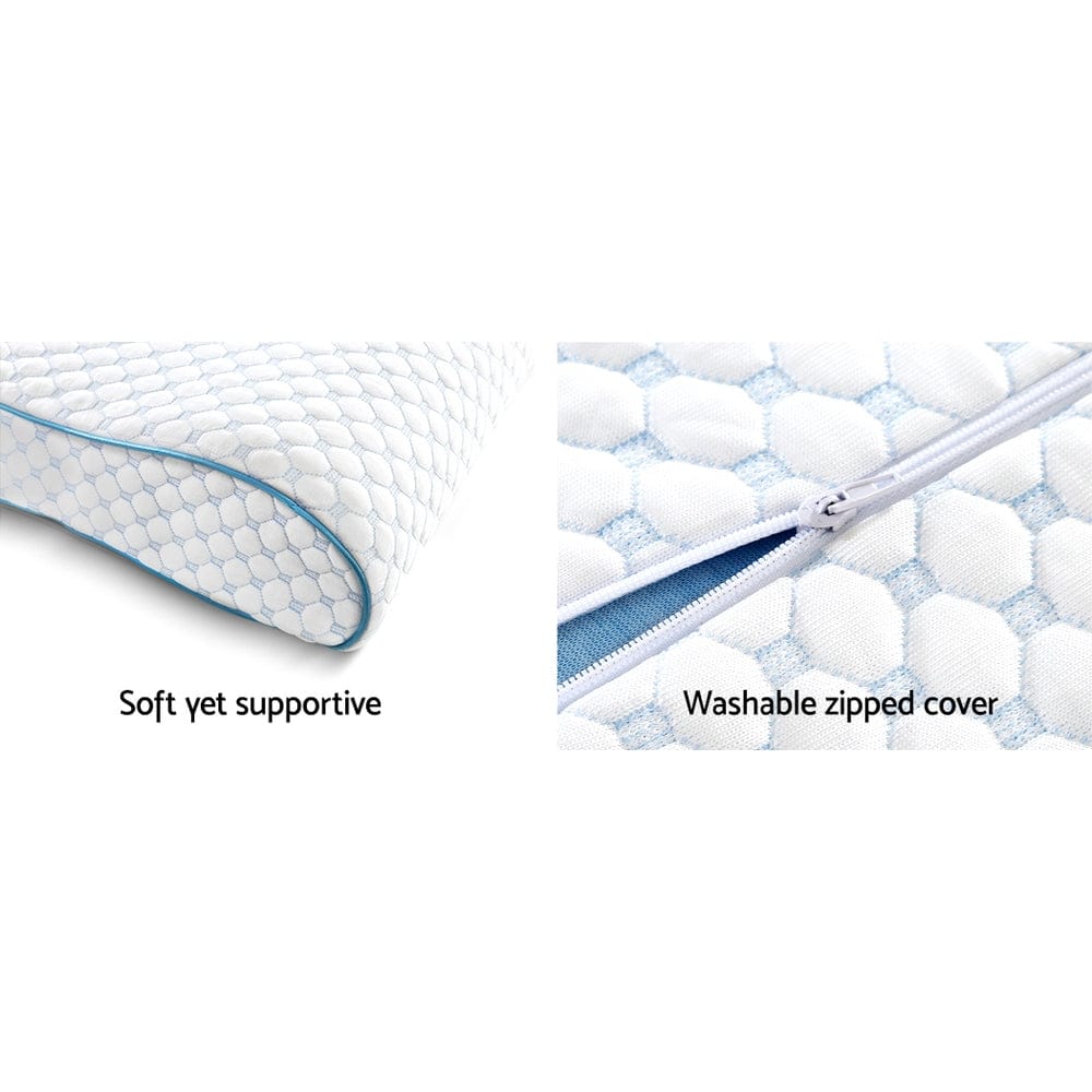 Giselle Home & Garden > Bedding > Pillows Giselle Bedding Memory Foam Contour Pillow Cool Gel