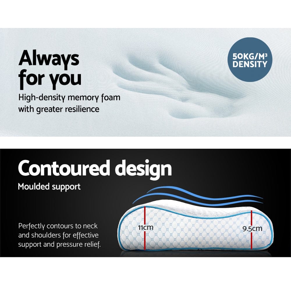 Giselle Home & Garden > Bedding > Pillows Giselle Bedding Memory Foam Contour Pillow Cool Gel