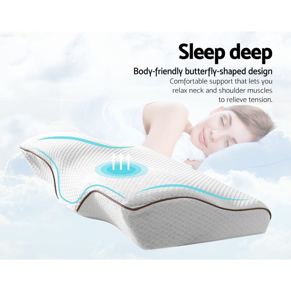 Giselle Home & Garden > Bedding > Pillows Giselle Bedding Memory Foam Contour Pillow Grey