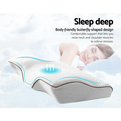 Giselle Home & Garden > Bedding > Pillows Giselle Bedding Memory Foam Contour Pillow Grey