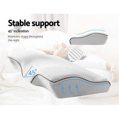Giselle Home & Garden > Bedding > Pillows Giselle Bedding Memory Foam Contour Pillow Grey