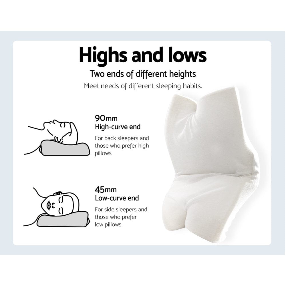Giselle Home & Garden > Bedding > Pillows Giselle Bedding Memory Foam Contour Pillow Grey