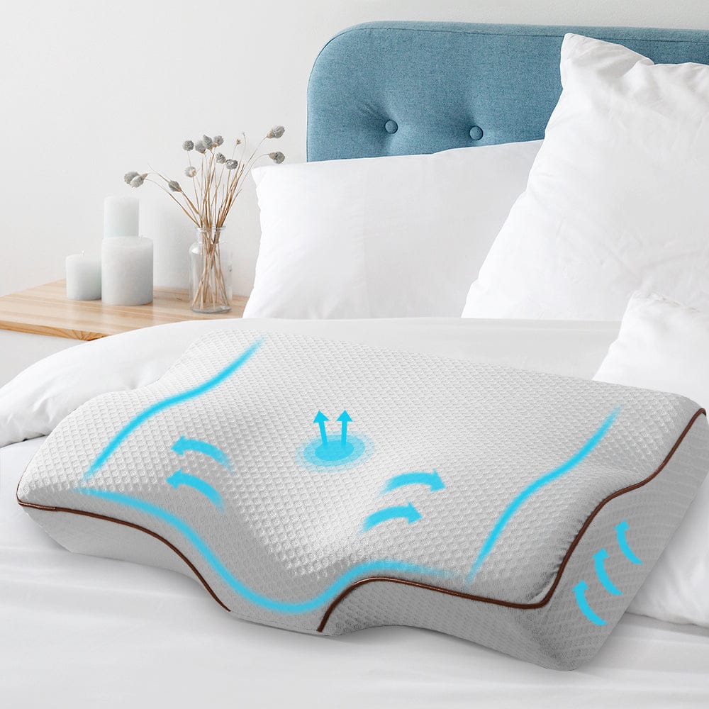 Giselle Home & Garden > Bedding > Pillows Giselle Bedding Memory Foam Contour Pillow Grey