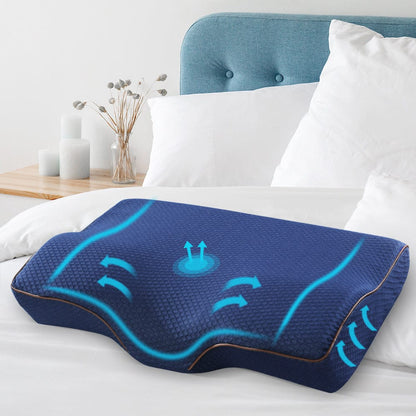 Giselle Home & Garden > Bedding > Pillows Giselle Bedding Memory Foam Contour Pillow Navy