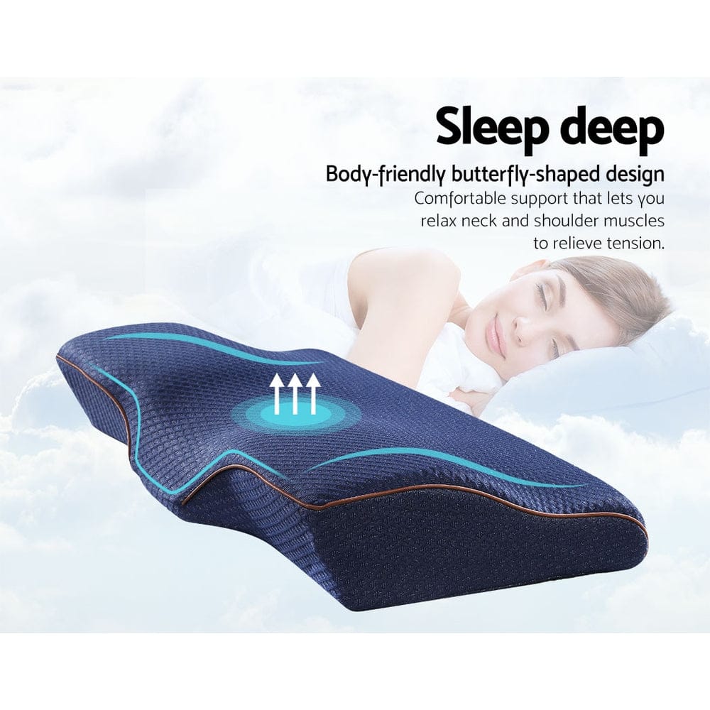 Giselle Home & Garden > Bedding > Pillows Giselle Bedding Memory Foam Contour Pillow Navy