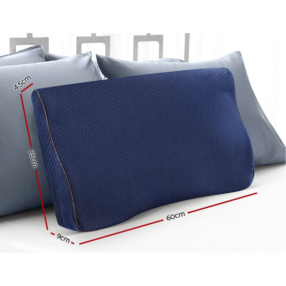 Giselle Home & Garden > Bedding > Pillows Giselle Bedding Memory Foam Contour Pillow Navy