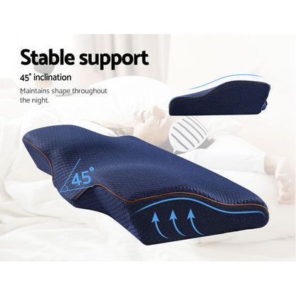 Giselle Home & Garden > Bedding > Pillows Giselle Bedding Memory Foam Contour Pillow Navy
