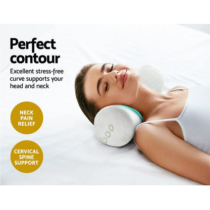 Giselle Home & Garden > Bedding > Pillows Giselle Bedding Memory Foam Neck Roll Pillow Bamboo Cover