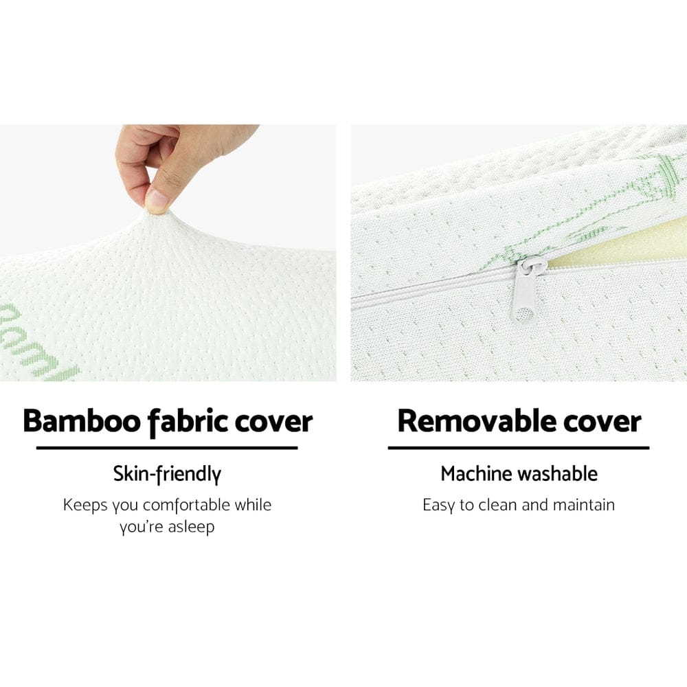 Giselle Home & Garden > Bedding > Pillows Giselle Bedding Memory Foam Neck Roll Pillow Bamboo Cover