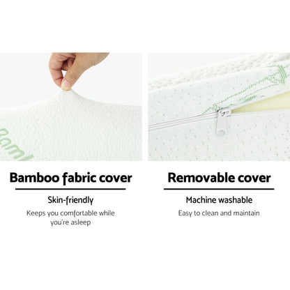Giselle Home & Garden > Bedding > Pillows Giselle Bedding Memory Foam Neck Roll Pillow Bamboo Cover
