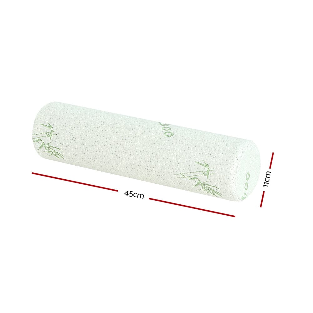 Giselle Home & Garden > Bedding > Pillows Giselle Bedding Memory Foam Neck Roll Pillow Bamboo Cover