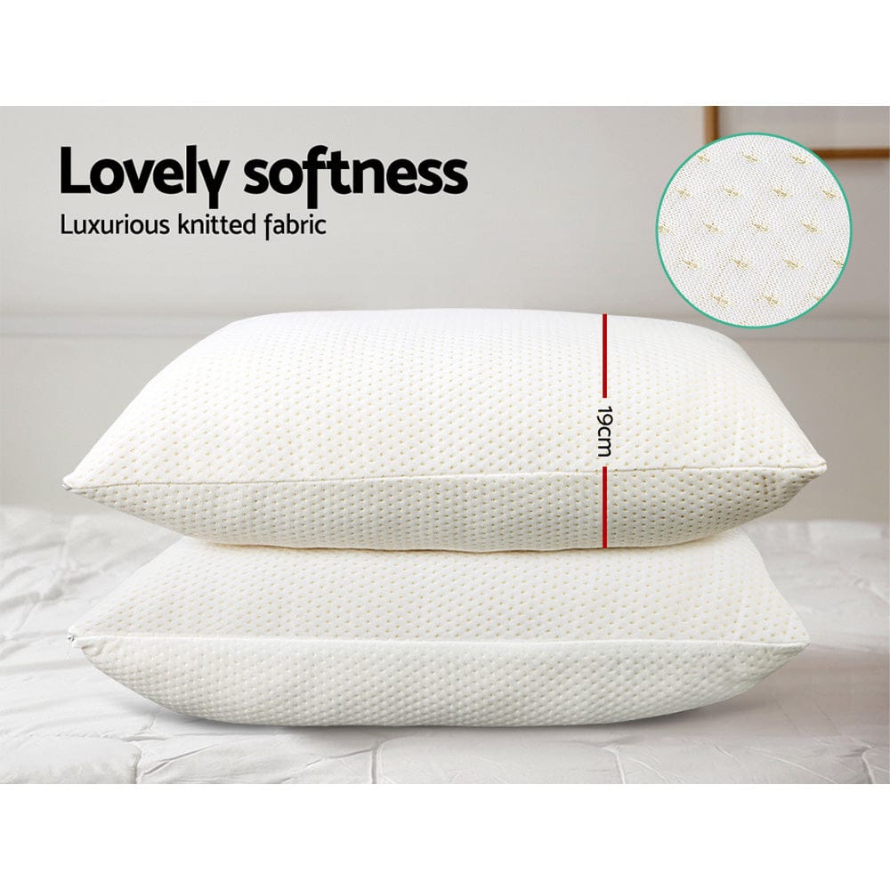 Giselle Home & Garden > Bedding > Pillows Giselle Bedding Memory Foam Pillow 19cm Thick Twin Pack