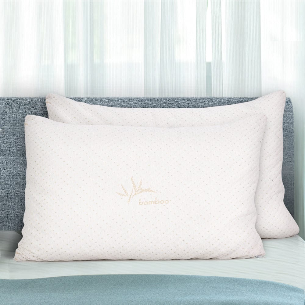 Giselle Home & Garden > Bedding > Pillows Giselle Bedding Memory Foam Pillow Bamboo Cover Twin Pack