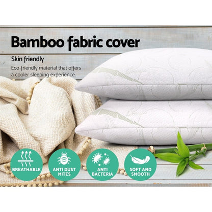 Giselle Home & Garden > Bedding > Pillows Giselle Bedding Memory Foam Pillow Bamboo Twin Pack