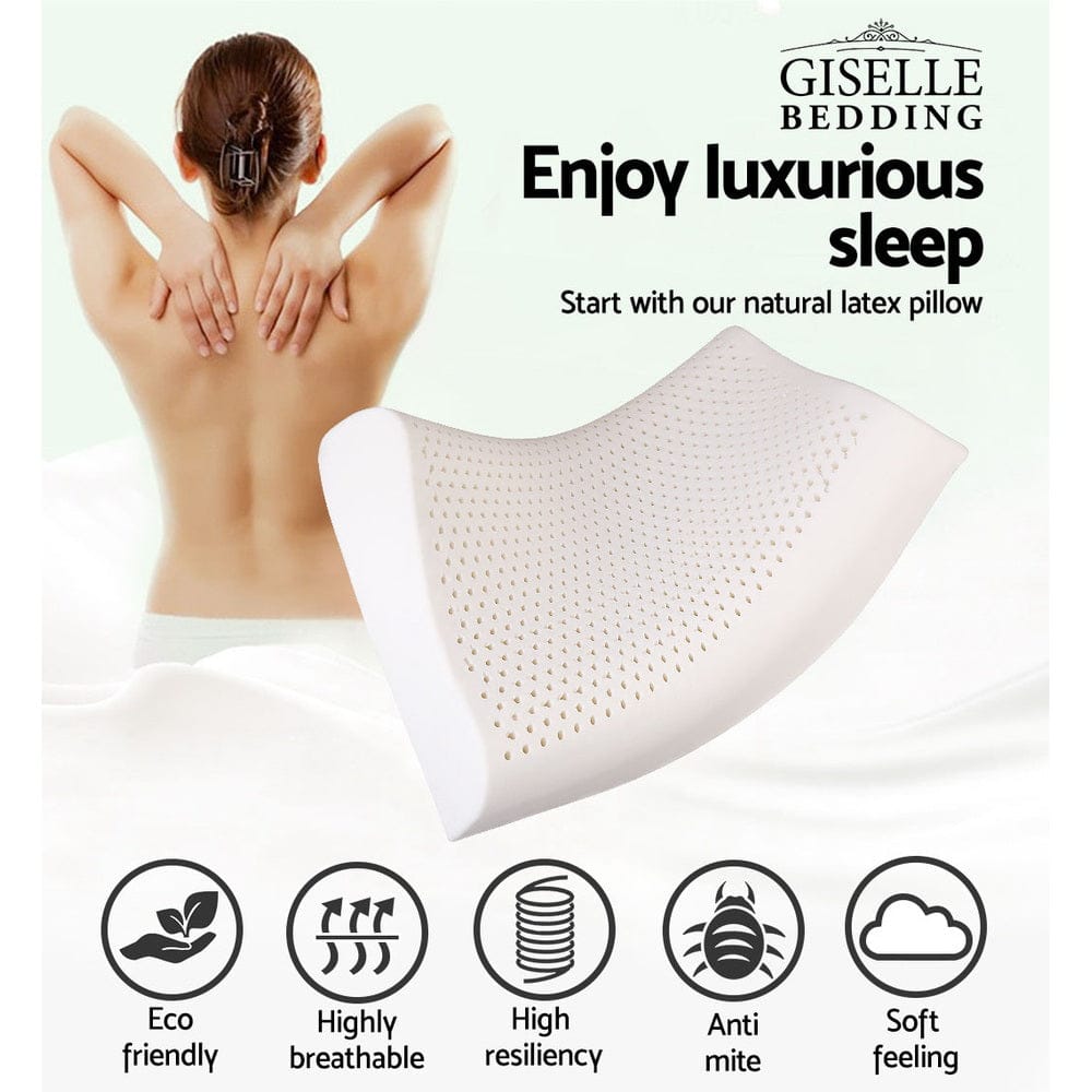 Giselle Home & Garden > Bedding > Pillows Giselle Bedding Natural Latex Pillow 2-Zone Twin Pack
