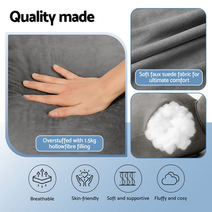 Giselle Home & Garden > Bedding > Pillows Giselle Reading Pillow Back Rest Lumbar Support Cushion Grey