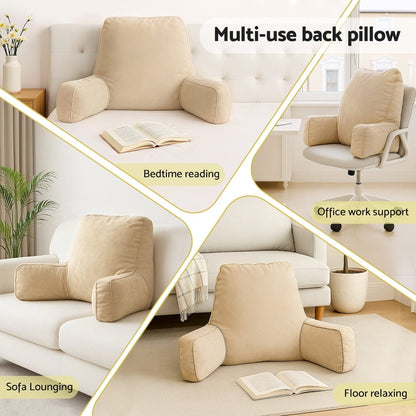Giselle Home & Garden > Bedding > Pillows Giselle Reading Pillow Back Rest Lumbar Support Cushion Oatmeal