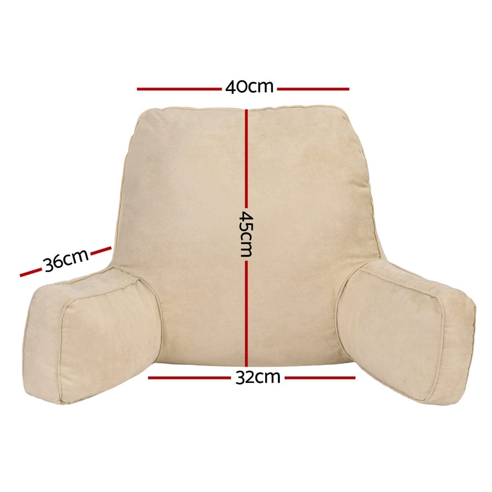Giselle Home & Garden > Bedding > Pillows Giselle Reading Pillow Back Rest Lumbar Support Cushion Oatmeal
