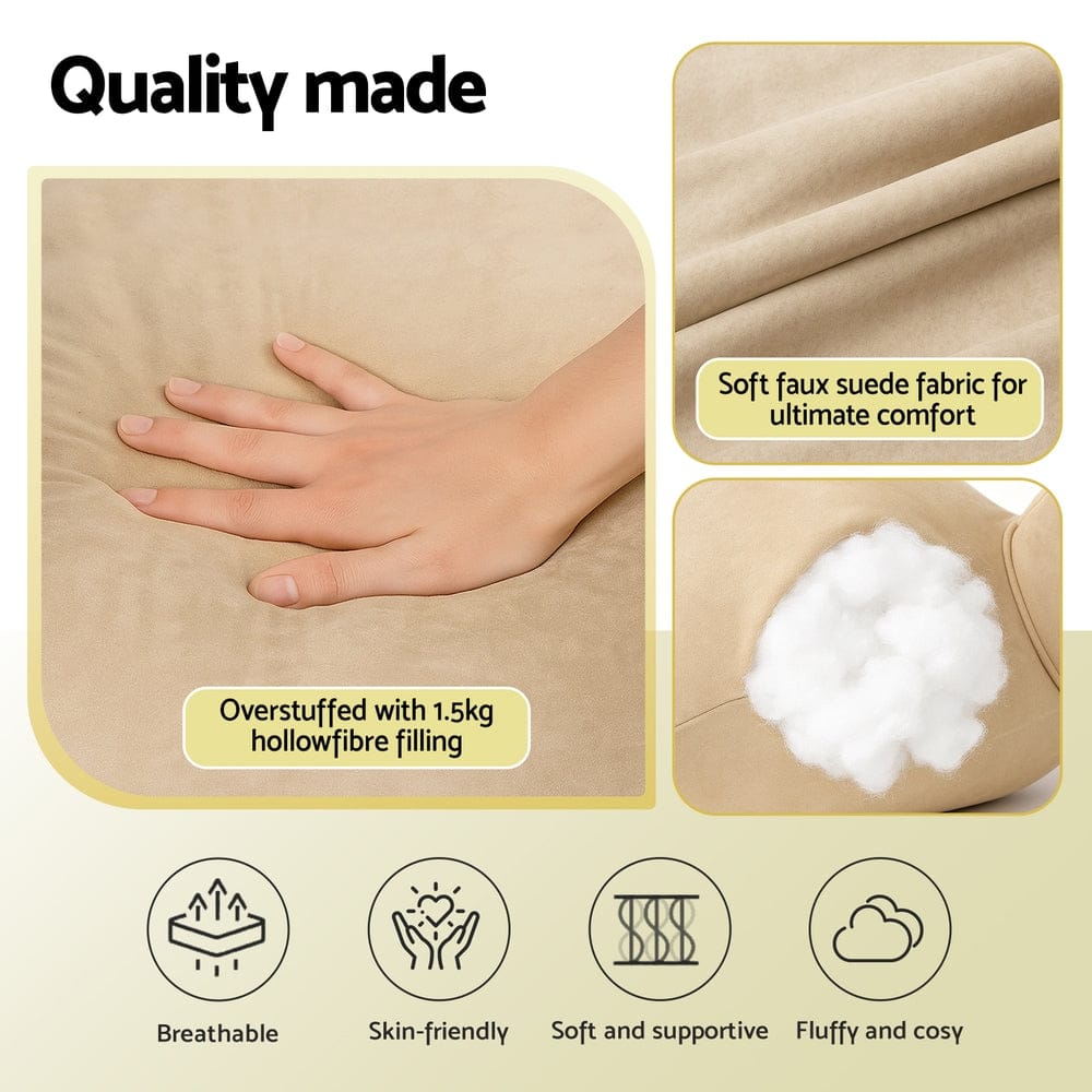 Giselle Home & Garden > Bedding > Pillows Giselle Reading Pillow Back Rest Lumbar Support Cushion Oatmeal