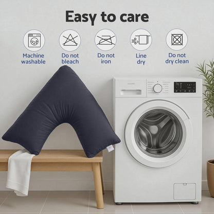 Giselle Home & Garden > Bedding > Pillows Giselle V Shape Pillow Boomerang Nursing Body Cushion Grey