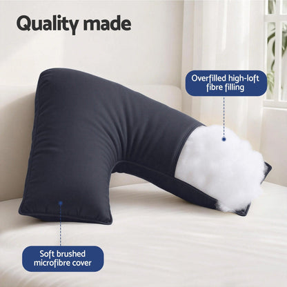 Giselle Home & Garden > Bedding > Pillows Giselle V Shape Pillow Boomerang Nursing Body Cushion Grey