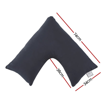 Giselle Home & Garden > Bedding > Pillows Giselle V Shape Pillow Boomerang Nursing Body Cushion Grey