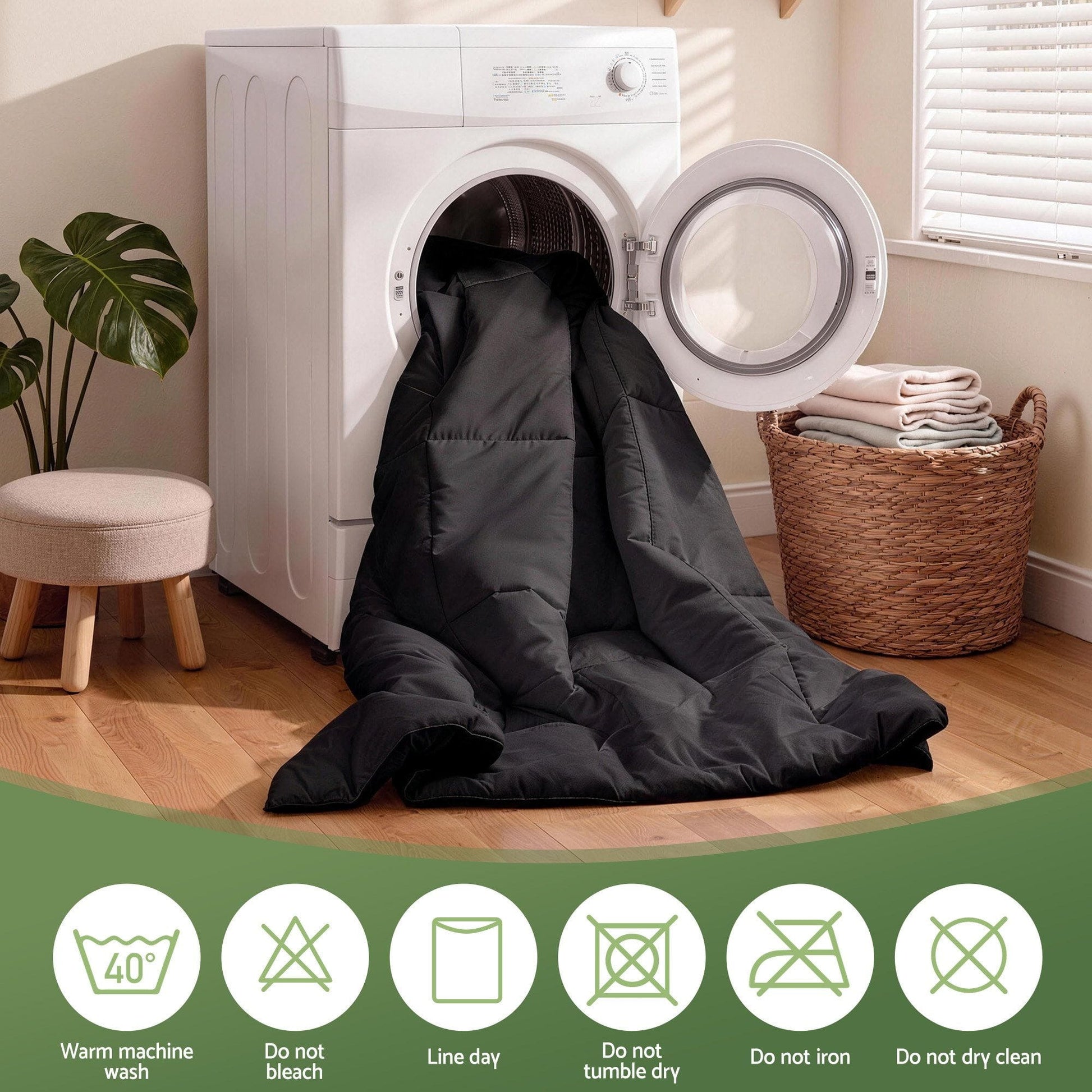 Giselle Home & Garden > Bedding > Quilts & Duvets Giselle 200GSM Bamboo Microfibre Double Quilt Lightweight All Season Doona Duvet
