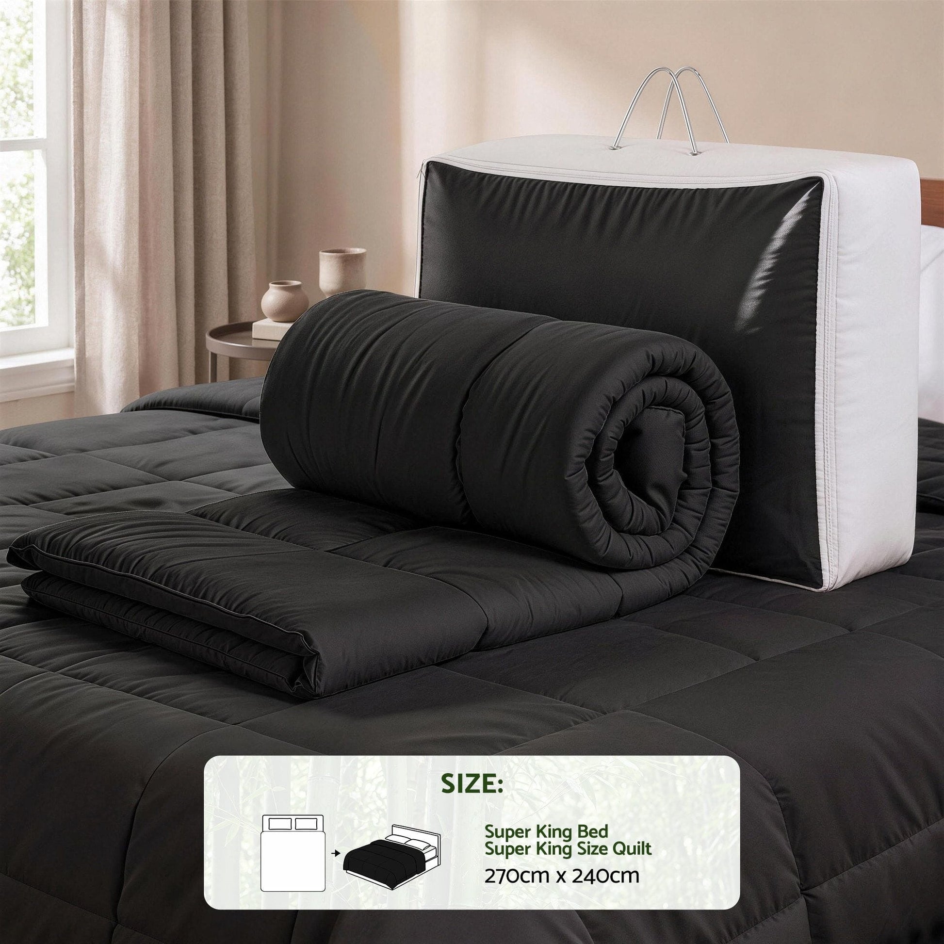 Giselle Home & Garden > Bedding > Quilts & Duvets Giselle 200GSM Bamboo Microfibre Super King Quilt Lightweight All Season Doona