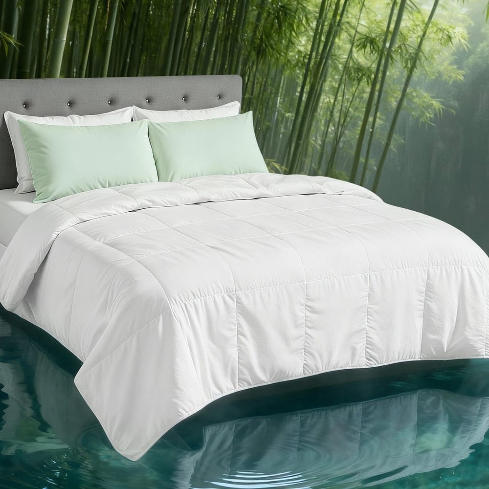 Giselle Home & Garden > Bedding > Quilts & Duvets Giselle Bedding 200GSM Bamboo Quilt Summer Quilts All Season Doona Duvet Lightweight Double