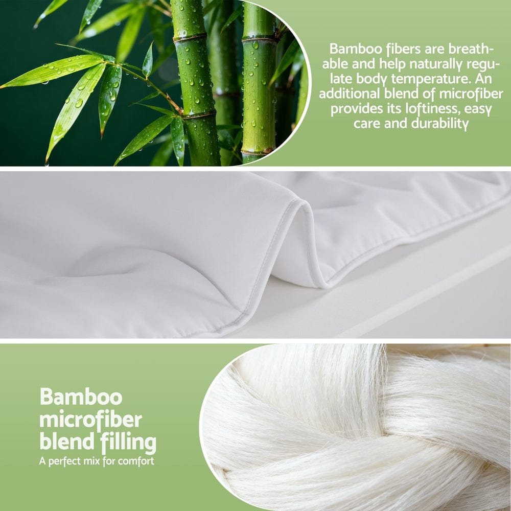 Giselle Home & Garden > Bedding > Quilts & Duvets Giselle Bedding 200GSM Bamboo Quilt Summer Quilts All Season Doona Duvet Lightweight Double