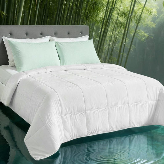 Giselle Home & Garden > Bedding > Quilts & Duvets Giselle Bedding 200GSM Bamboo Quilt Summer Quilts All Season Doona Duvet Lightweight Super King