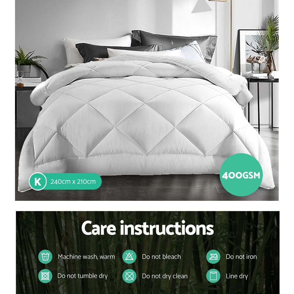 Giselle Home & Garden > Bedding > Quilts & Duvets Giselle Bedding 400GSM Microfibre Bamboo Quilt King