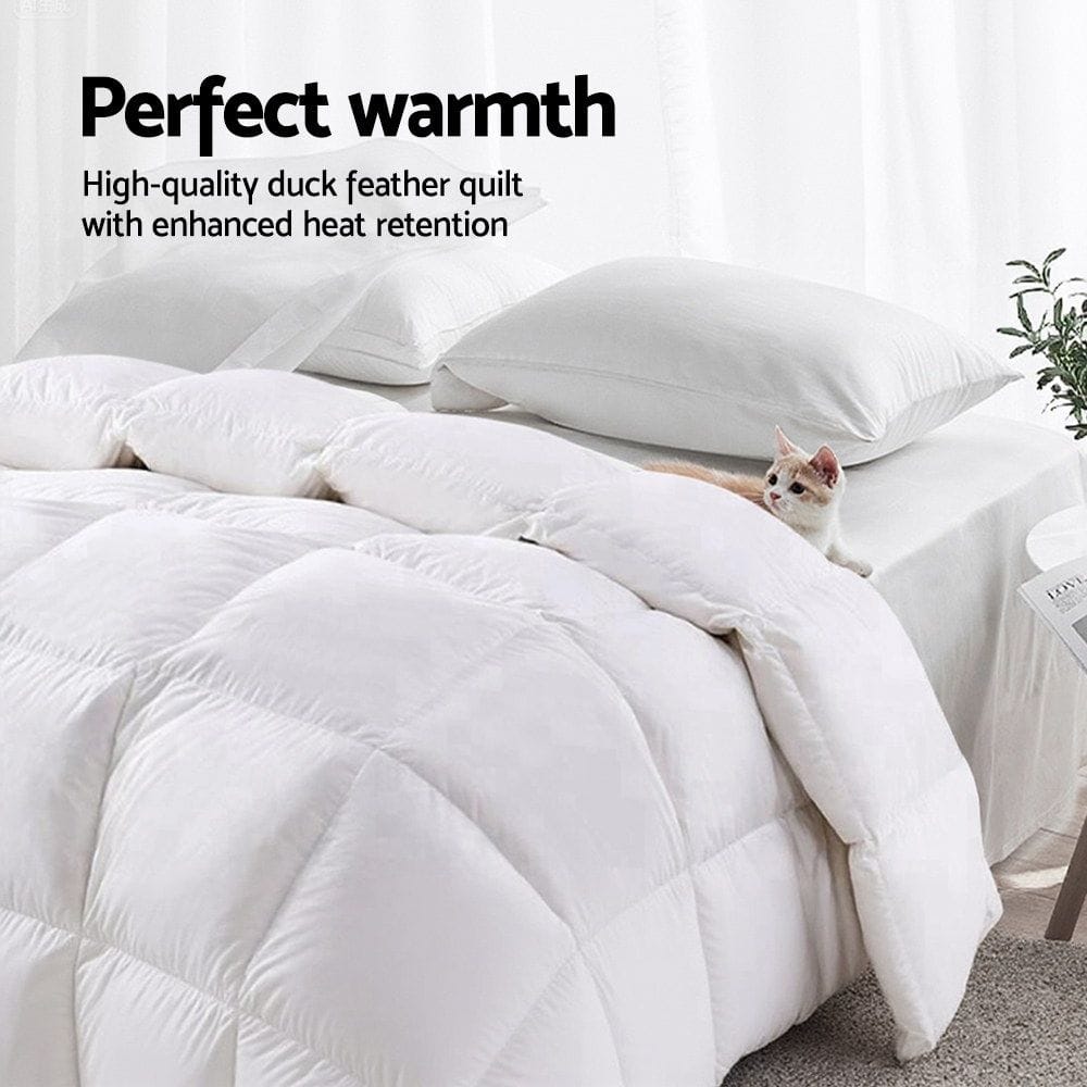 Giselle Home & Garden > Bedding > Quilts & Duvets Giselle Bedding 700GSM Duck Down Feather Quilt Duvet Doona Winter Blanket Single