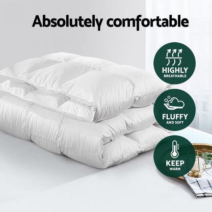 Giselle Home & Garden > Bedding > Quilts & Duvets Giselle Bedding 700GSM Duck Down Feather Quilt Duvet Doona Winter Blanket Single