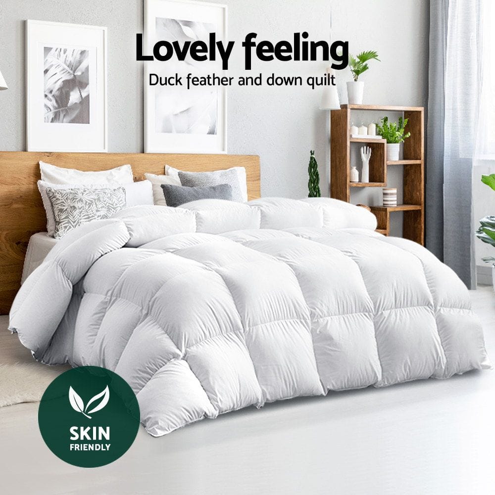 Giselle Home & Garden > Bedding > Quilts & Duvets Giselle Bedding 700GSM Duck Down Feather Quilt Duvet Doona Winter Blanket Single