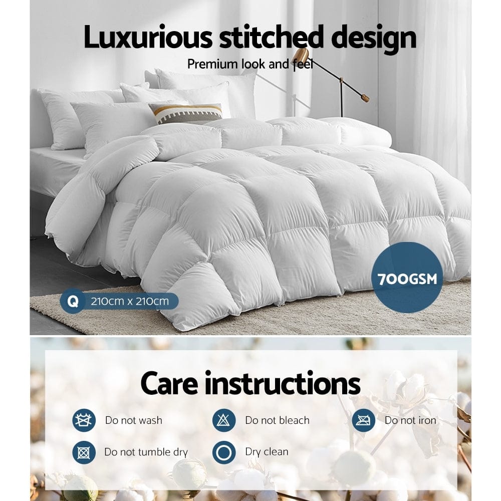 Giselle Home & Garden > Bedding > Quilts & Duvets Giselle Bedding 700GSM Duck Down Feather Quilt Queen